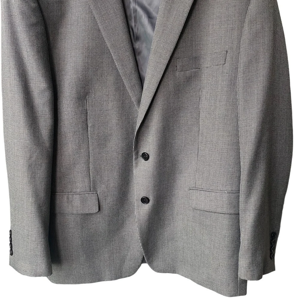 Lauren Ralph‎ Lauren Gray Brown Black Long Sport Coat Blazer Size 46 Regular